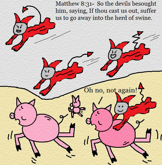 Church House Collection Blog Demons Into Pigs Clipart